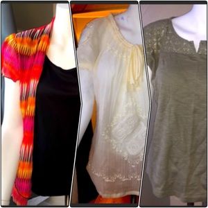 🏷NWT Petite Top Bundle: Rebecca Malone, Cynthia Rowley & Chaps